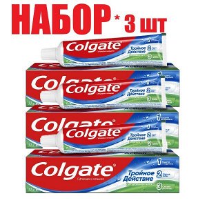 Колгейт зуб.паста Тройное Действие Натуральная мята 50мл и/у (отпуск 3шт)	Colgate Palmolive(Ch