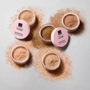 Минеральная рассыпчатая пудра для лица Make Up + Care, цвет Бежевая