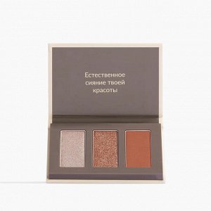 Трио палетка теней для век Pure Makeup, цвет Бронзовая