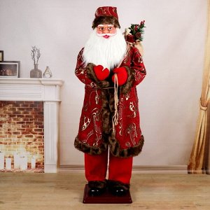 Дед Мороз "В узорной шубе" двигается музыка, 180 см
