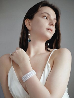 Серьги висячие со стразами «Капля с ромбом», цвет голубой в серебре, 7,2 см