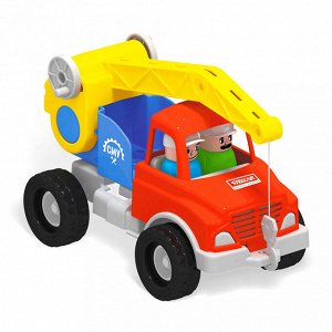 Игрушка "Автокран" 26х14х20см, полипропилен, в сетке, "Stellar" (Россия)