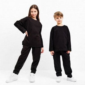 Костюм детский (свитшот, брюки) MINAKU цвет чёрный.