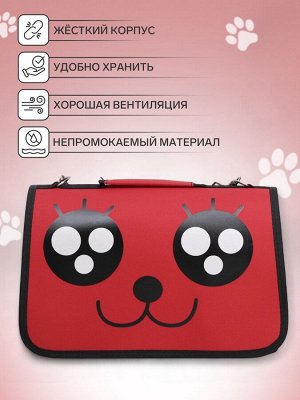 Сумка-переноска каркасная "Весёлый жук", размер S, 37,5 х 17 х 22 см, красная