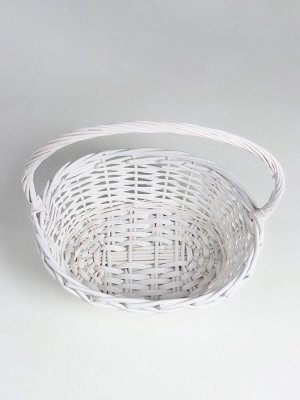 Набор корзин плетёных, овальные 3 шт., L: 40x32 см, Н14 см, Н с ручкой 37 см.M: 34x26x12Hх33HHS: 29x21x11Hх28