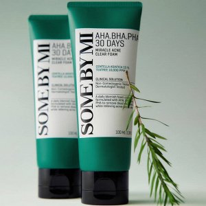 Some by mi AHA/BHA/PHA 30 Days Miracle Acne clear foam Терапевтическая очищающая пенка 100 мл