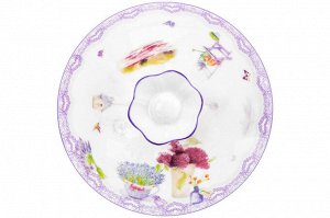 Чайник "Лаванда" 700 мл, рифленый, NEW BONE CHINA (22*12,5*13 см)
