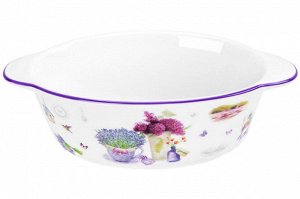 Кокотница для жюльена 250 мл с крышкой "Лаванда", NEW BONE CHINA