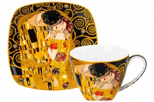 Чайный набор 2 пр. 250 мл "Поцелуй на черном", NEW BONE CHINA, 11,5x9x7,5 см