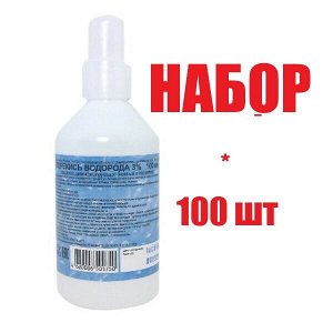 Перекись водорода р-р 3% 100мл фл. п/э дез.ср-во (кожный антисептик)(отпуск 100шт)	Экотекс ООО