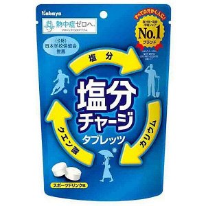 Kabaya Foods Salt Charge Tablets - жевательные таблетки для поддержания водно-солевого баланса при обильном потоотделении