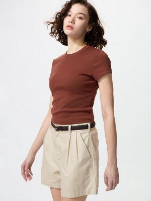 UNIQLO - базовая женская футболка - 28 DARKORANGE