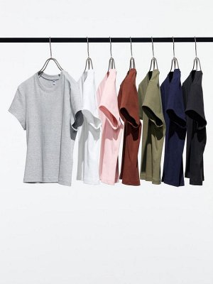 UNIQLO - базовая женская футболка - 28 DARKORANGE