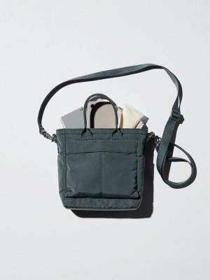 UNIQLO - универсальная мини-сумка 2WAY - 58 DARKGREEN