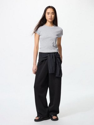 UNIQLO - базовая женская футболка - 28 DARKORANGE