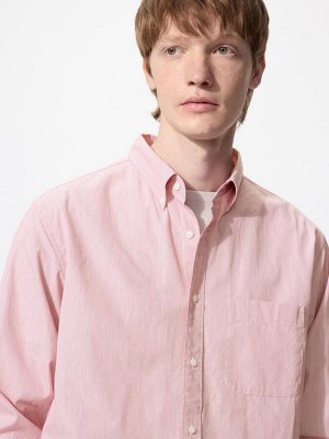 UNIQLO - хлопковая рубашка с эффектом «hairline» - 13 RED
