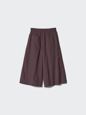 UNIQLO - нейлоновые кюлоты с эффектом юбки, укороченная длина - 56 OLIVE