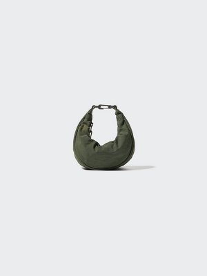UNIQLO - миниатюрная круглая сумка с водоотталкивающим эффектом - 58 DARKGREEN