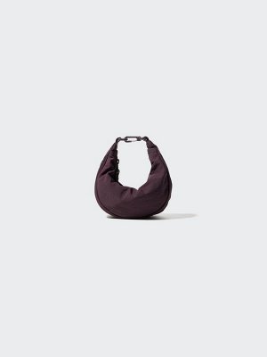 UNIQLO - миниатюрная круглая сумка с водоотталкивающим эффектом - 79 DARKPURPLE