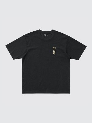 UNIQLO UT - футболка с принтом от Жан-Мишель Баския и свободным кроем - 09 BLACK
