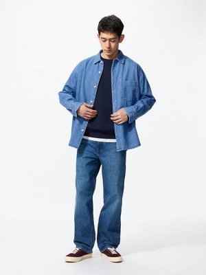 UNIQLO - джинсовая рубашка свободного силуэта - 65 BLUE