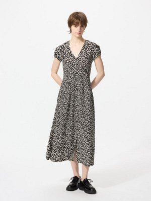 UNIQLO x Comptoir des Cotonniers - легкое льняное платье с коротким рукавом - 01 OFFWHITE
