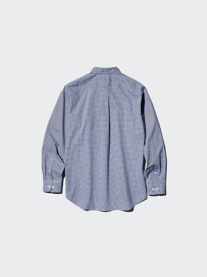 UNIQLO - рубашка из тонкого хлопка в клетку - 31 BEIGE