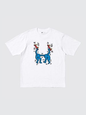 UNIQLO UT - футболка с принтом от Кита Херинга и свободным кроем - 00 WHITE