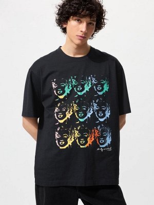 UNIQLO UT - футболка с принтом от Энди Уорхола и свободным кроем - 09 BLACK