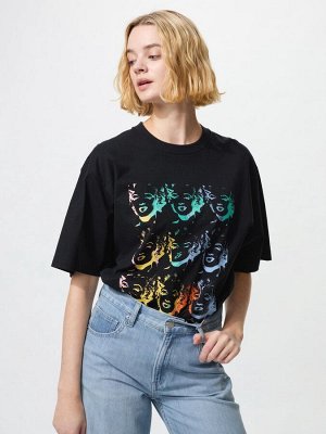 UNIQLO UT - футболка с принтом от Энди Уорхола и свободным кроем - 09 BLACK