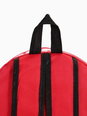 Рюкзак молодёжный на молнии, с карманами, размер 27x10x37.5 см, красный
