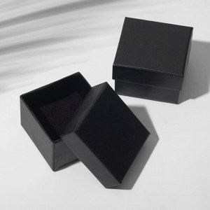 Коробочка подарочная под кольцо/серьги/серьги «Минимал», 5x5 см, чёрная