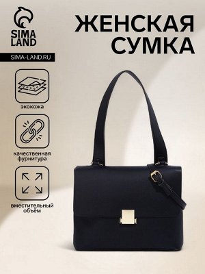 Сумка женская на молнии, цвет чёрный