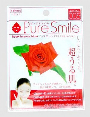 "Pure Smile" "Essence mask" Восстанавливающая маска для лица с эссенцией розы 23мл
