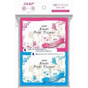"Kami Shodji" "ELLEMOI" "Kinubi Print Tissues" Бумажные двухслойные платочки с шелком 10 шт.