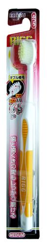 "EBISU" Зубная щетка (с комбинированным прямым срезом ворса и прорезиненной ручкой. Мягкая), 1/360