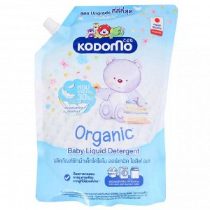 Кодомо Жидкое средство для стирки детских вещей 1300мл Organic(0+) оливковое масло, мягк.уп. Таиланд