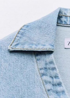 ZARA CHINA ДЖИНСОВОЕ МИНИ-ПЛАТЬЕ, голубой