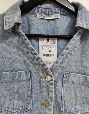 ZARA CHINA ДЖИНСОВОЕ МИНИ-ПЛАТЬЕ, голубой