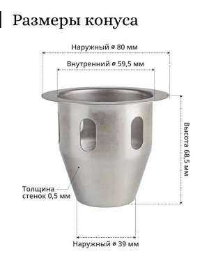 Добрый Жар Направляющий конус в диоптр 3 дюйма