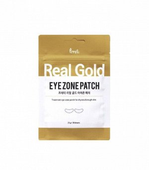 Антивозрастные патчи с золотом тканевые Prreti Real Gold Eye Zone Patch 30шт.(15 пар)