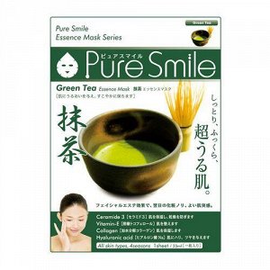 "Pure Smile" "Essence mask" Увлажняющая маска для лица с эссенцией японского зеле