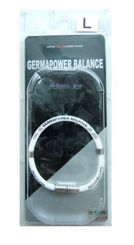 Германиевый браслет (с антистатическим эффектом,размер L - 19,7см,белый)