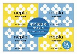 "NEPIA" "nepi nepi" Бумажные двухслойные носовые платки (водорастворимые) 10 шт