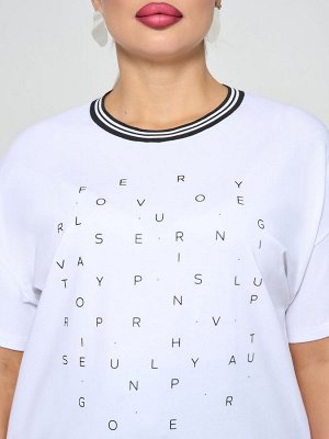Футболка 0087-18 белый текстурный