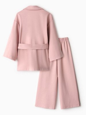 Комплект для девочки (жакет и брюки) MINAKU: PartyDress, пыльно-розовый.