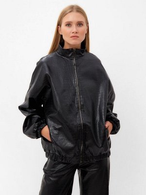 Жакет женский демисезонный MINAKU: Eco leather, чёрный