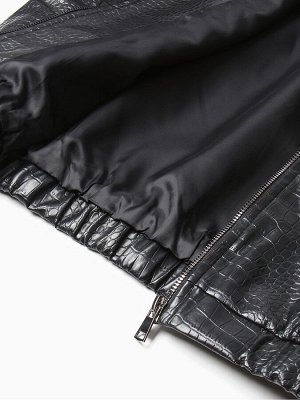 Жакет женский демисезонный MINAKU: Eco leather, чёрный