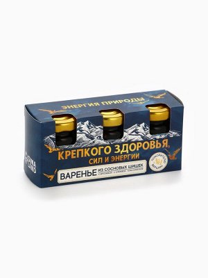 Варенье с сосновыми шишками «Крепкого здоровья», вкусы: брусника, клюква, классический, 30 г x 3 шт.