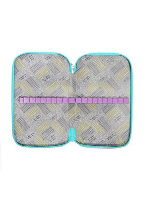 Пенал школьный, 3 секции, 12.5x20.5x5.5 см «Кот Корея»